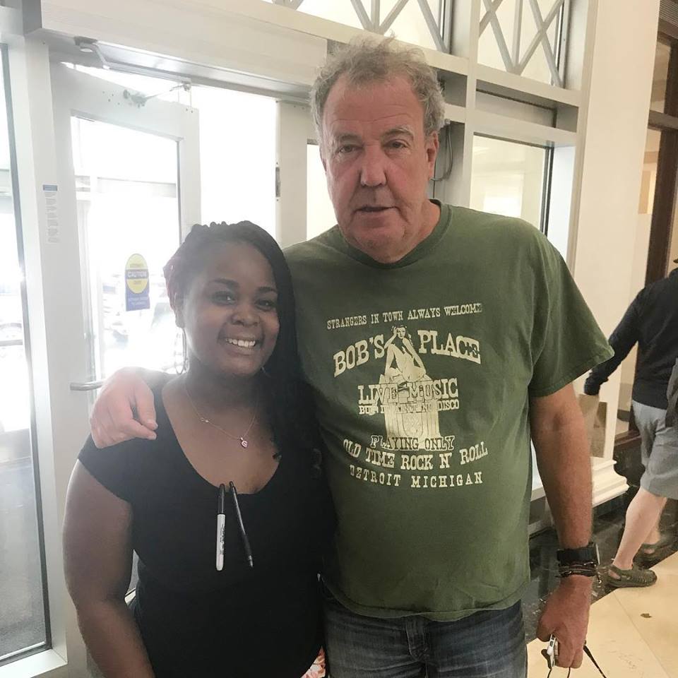 English Broadcaster Jeremy Clarkson Eats at Dime Store