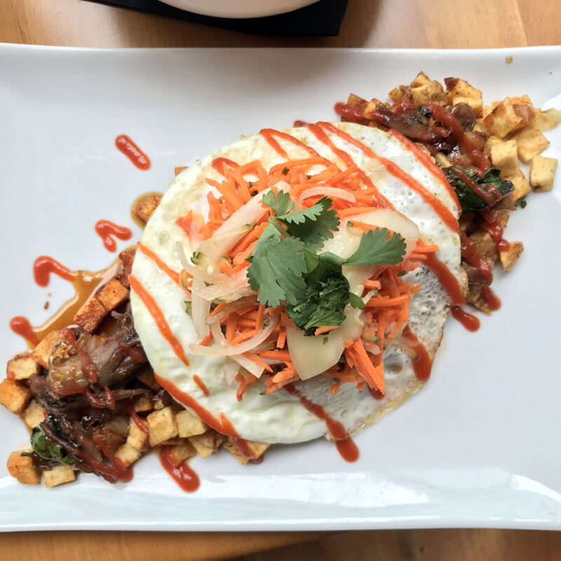 Duck Bop Hash at Dime Store Detroit Brunch Restaurant