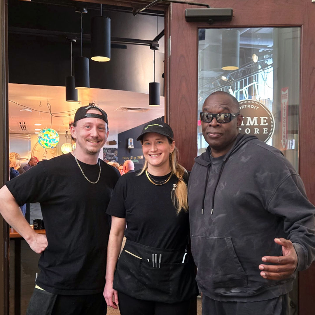 Kevin Saunderson visits Dime Store Detroit ahead of Movement Festival