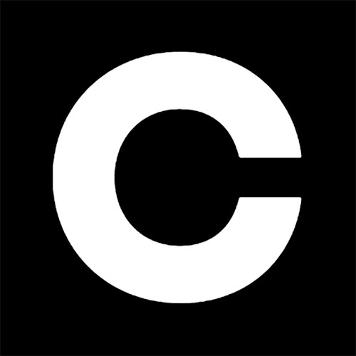 Crain's Detroit Business simple "C" logo, white on black
